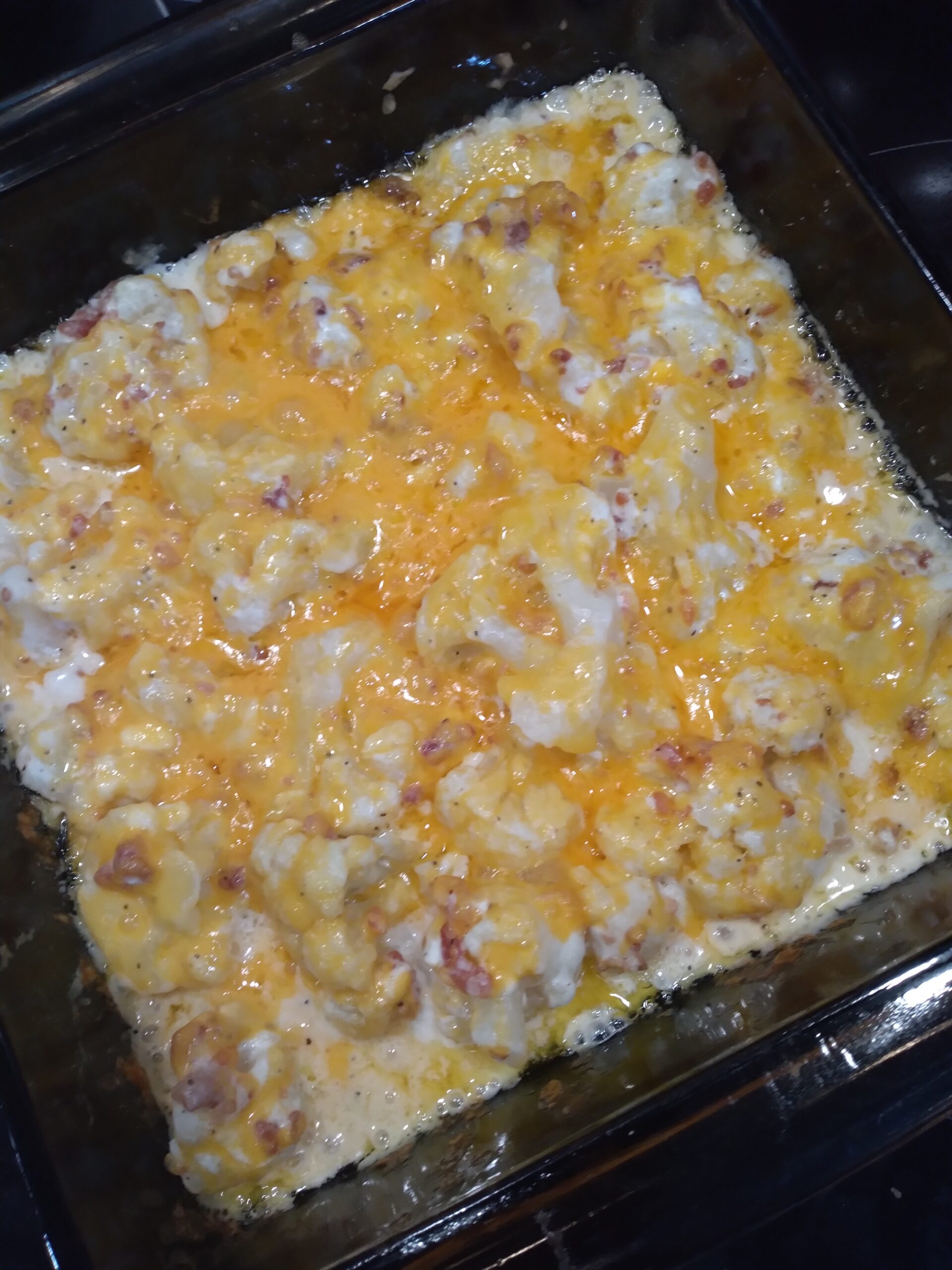 Keto Cheesy Cauliflower Bake - Freedom Thru Keto